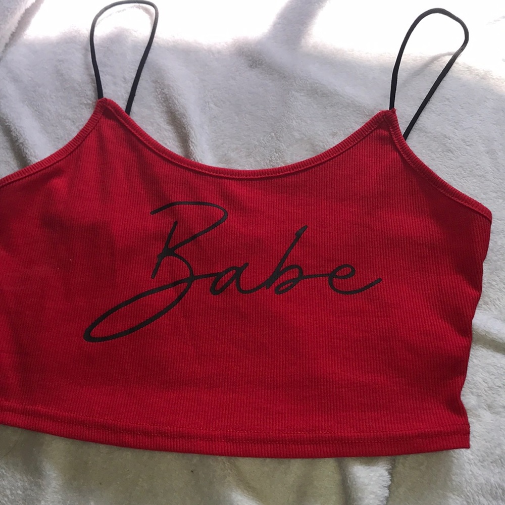 red tank top